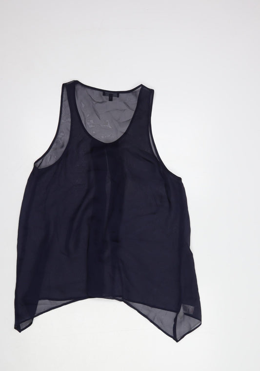 NEXT Womens Blue Polyester Basic Tank Size 14 Scoop Neck