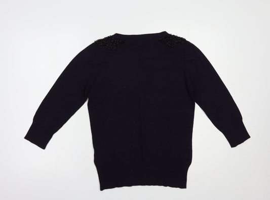 Womens UK Size 12 Warehouse Blue Pullover Jumper