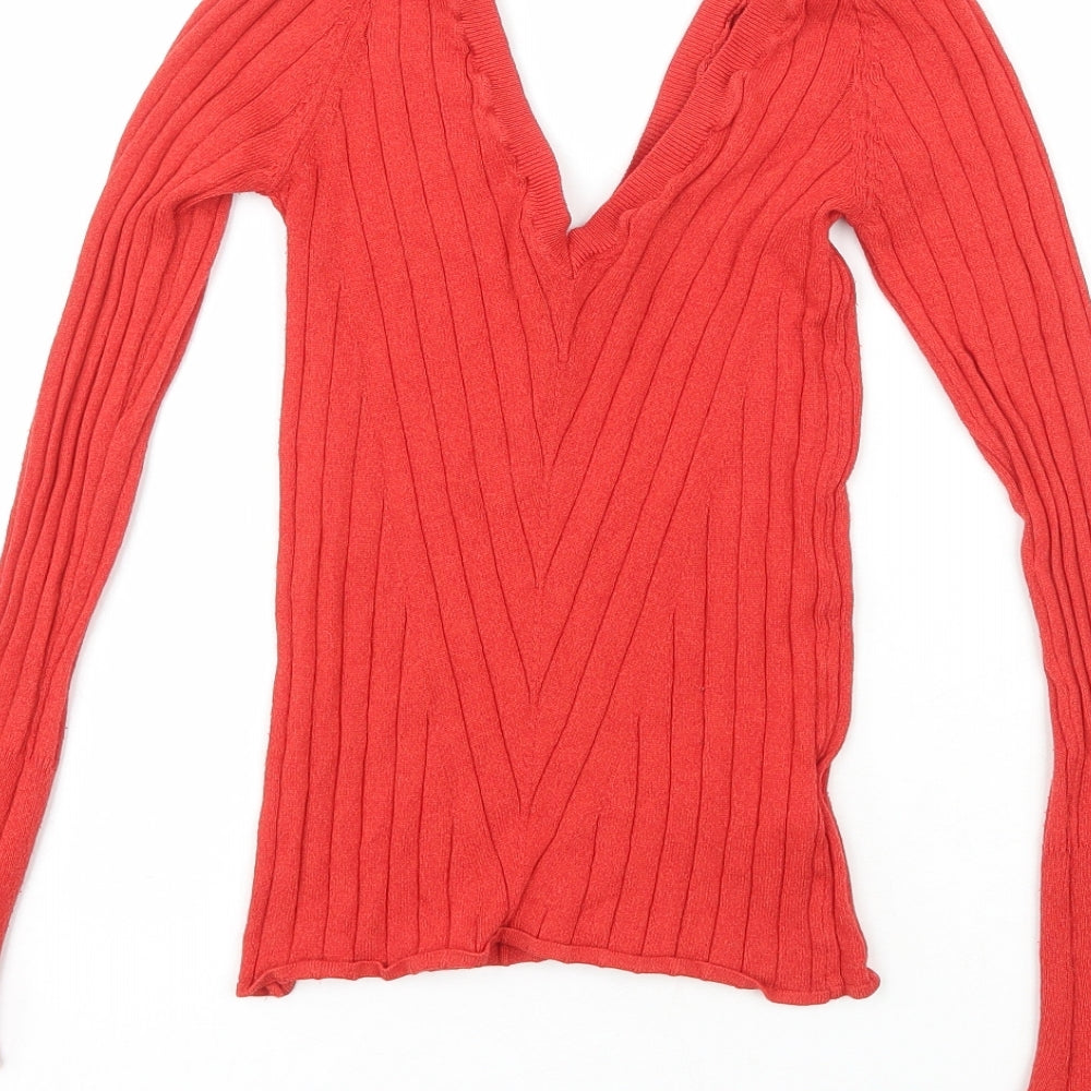 Womens UK Size 8 Topshop Red Pullover Jumper