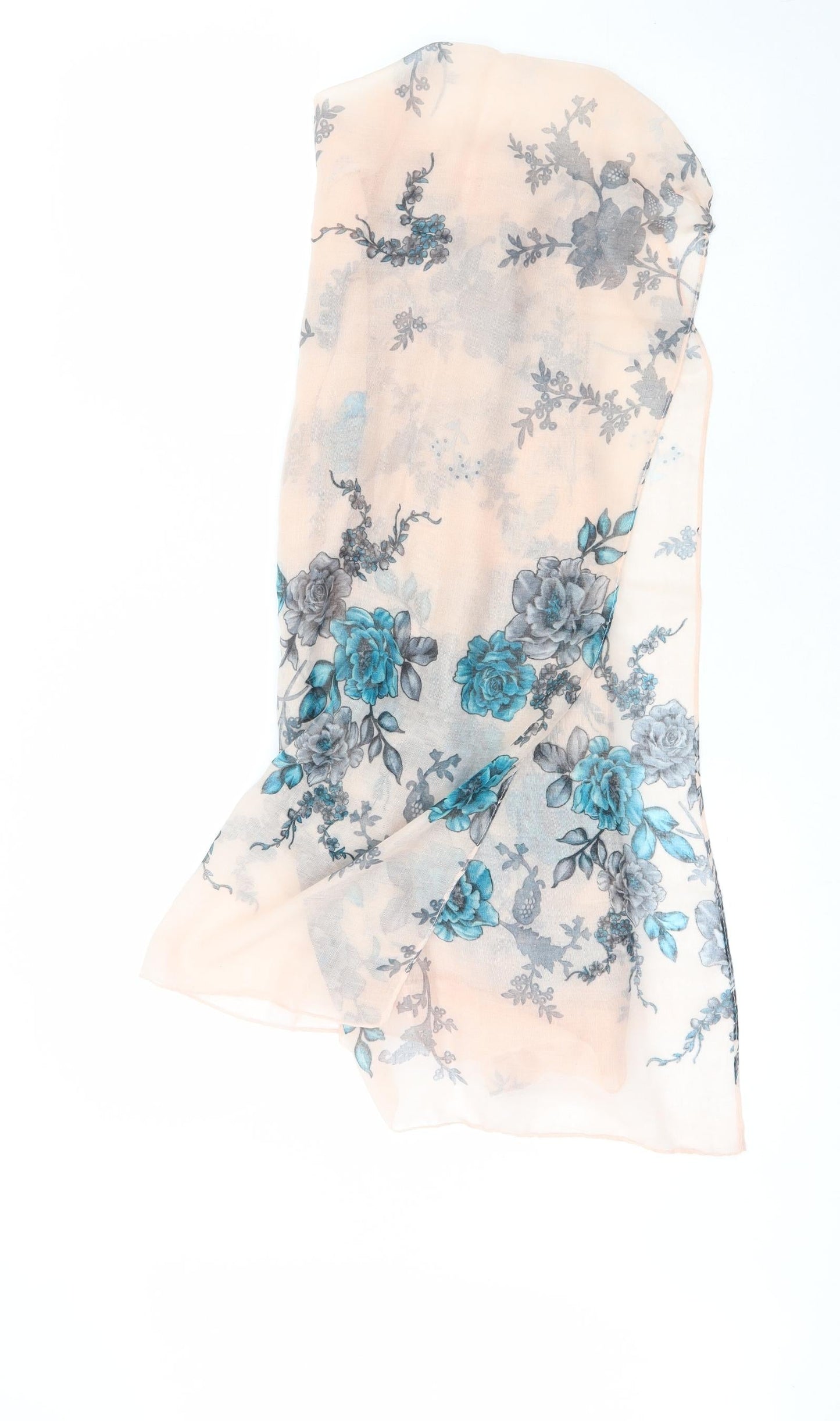 Preworn Womens Pink Viscose Scarf - Flowers