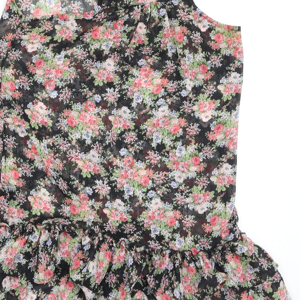 Evie Womens Multicoloured Floral Polyester Camisole Tank Size 10 Round Neck