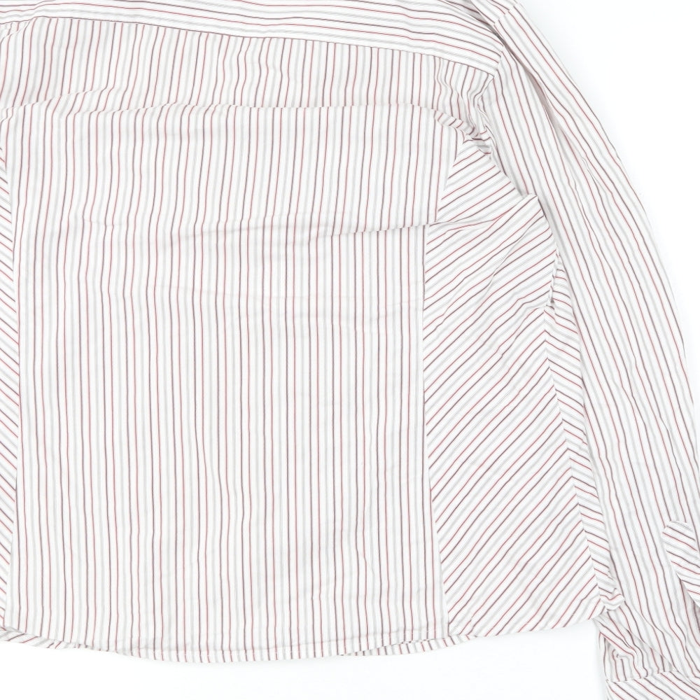 Womens UK Size 16 Dimensions Red Basic Button-Up