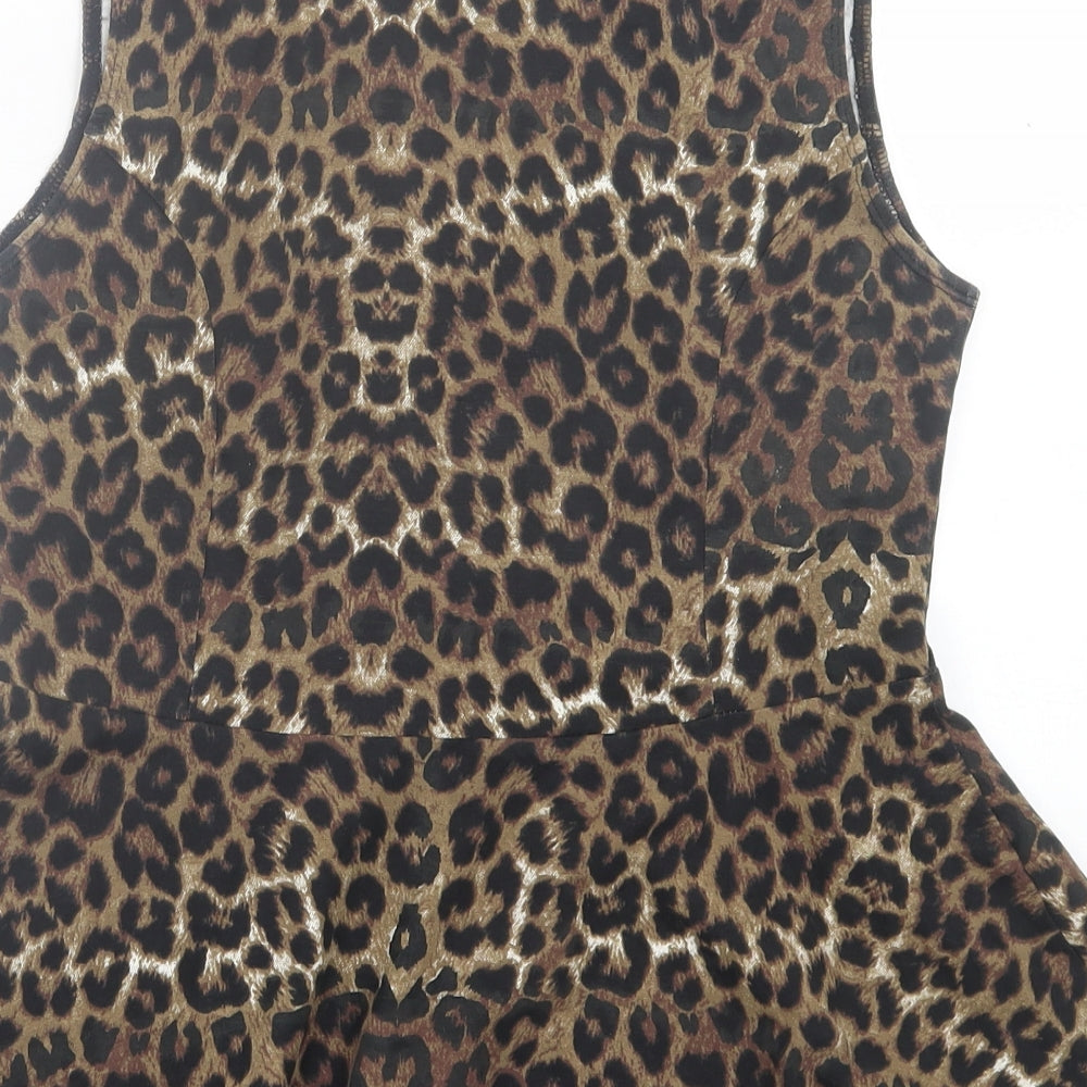 Womens UK Size 14 New Look Brown Basic Tank