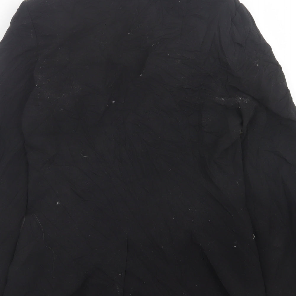 New Look Womens Black Jacket Blazer Size 14 Button