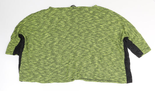 Womens UK Size 10 River Island Green Jersey T-Shirt