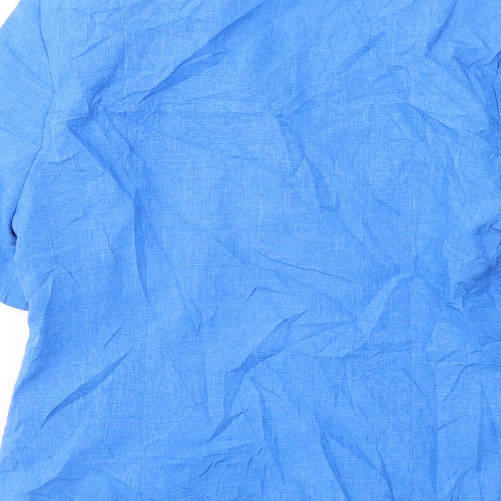 Womens UK Size 16 Isabelle Blue Basic T-Shirt