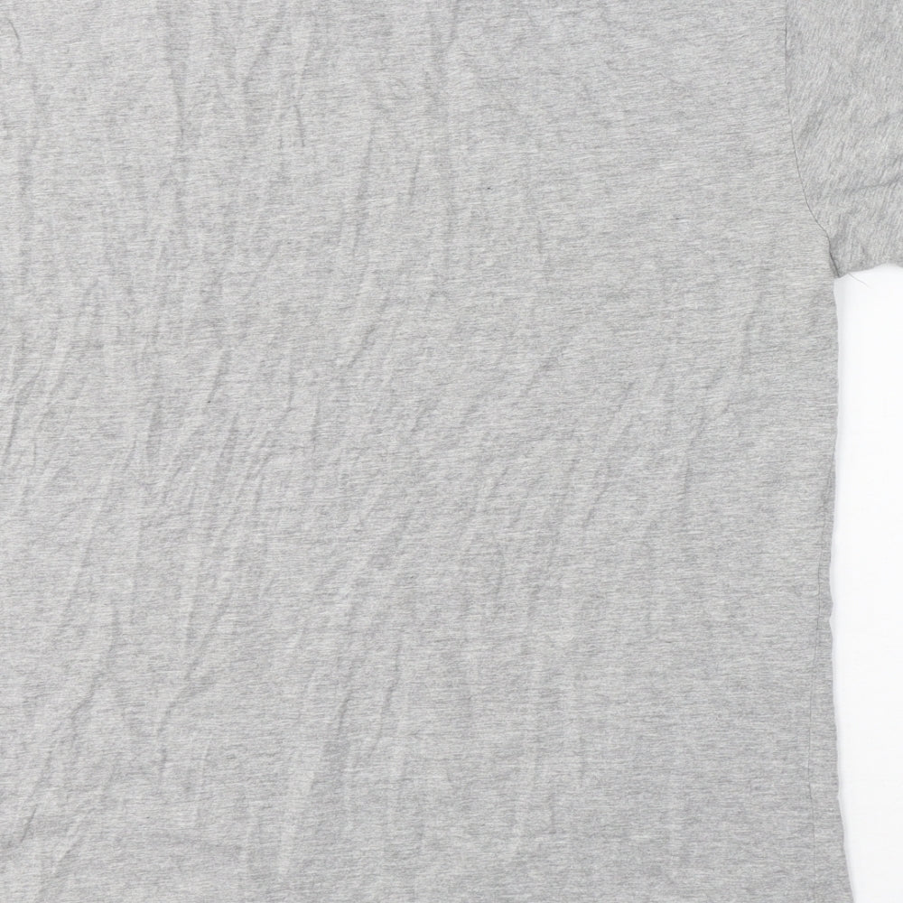 Womens UK Size 10 New Look Grey Basic T-Shirt
