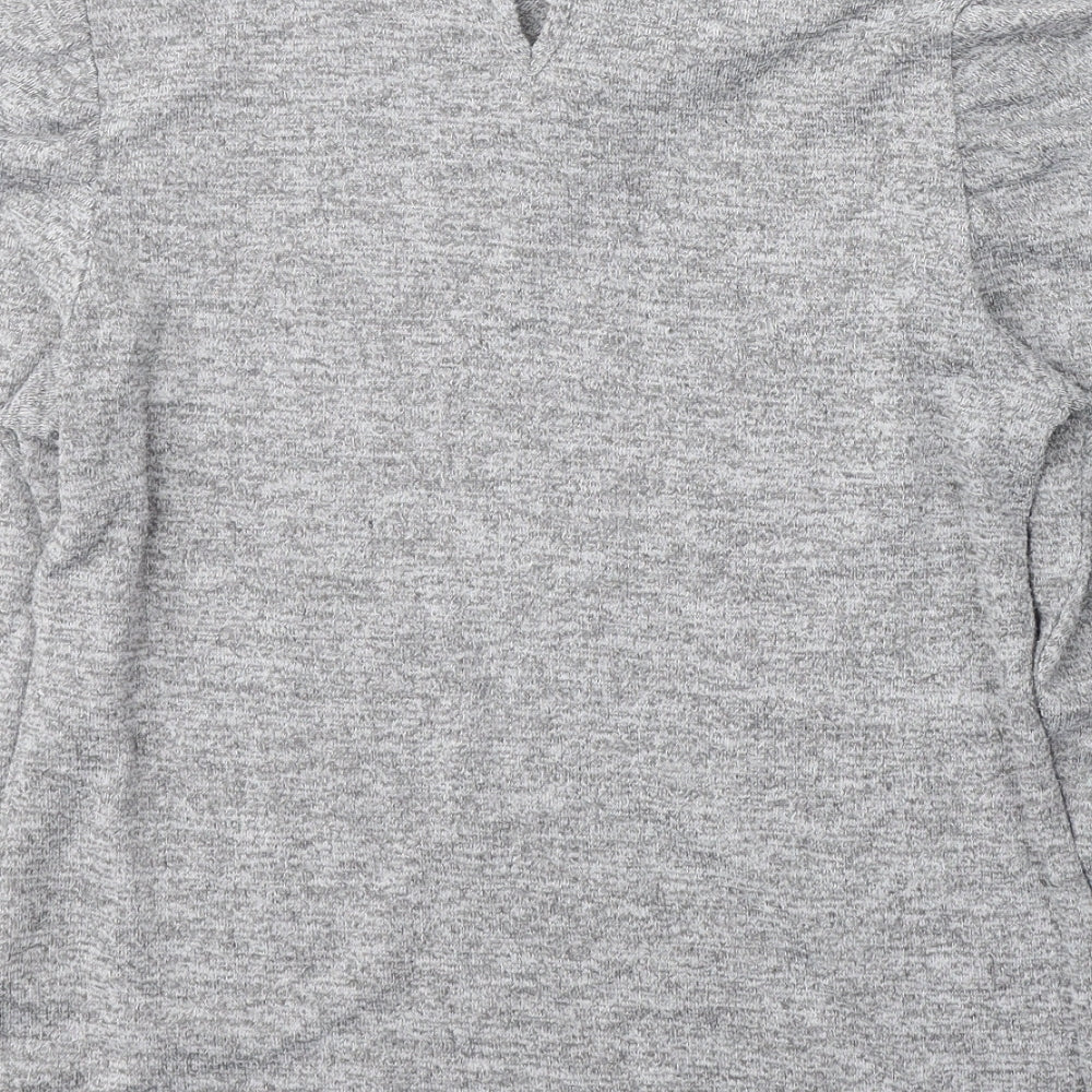 Womens UK Size 10 M&Co Grey Jersey T-Shirt
