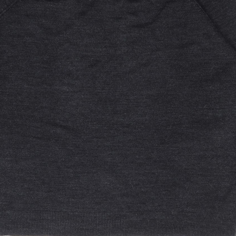 UrbanSpirit Mens Grey Crew Neck Acrylic Pullover Jumper Size L