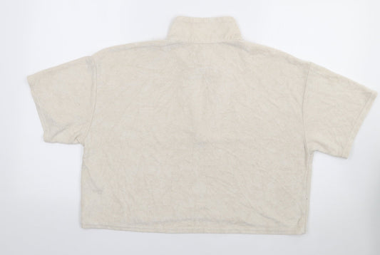 Womens UK Size L Gilly Hicks Beige Jersey Polo