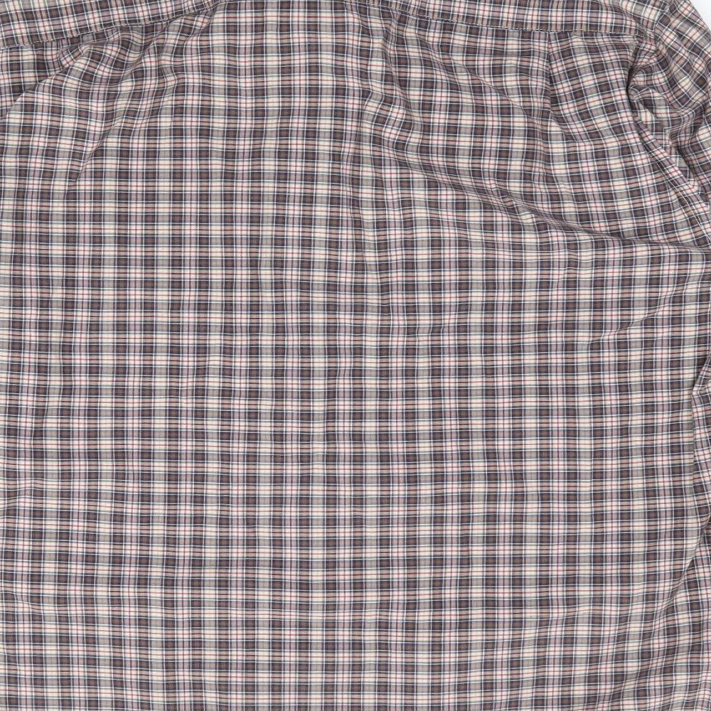 Daniel Grahame Mens Multicoloured Plaid Cotton Button-Up Size L Collared Button
