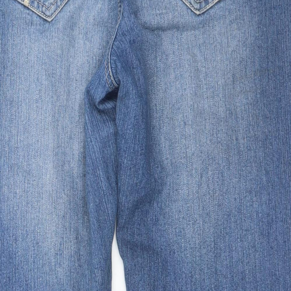 Authentic Clothing Company Womens Blue Cotton Skinny Jeans Size 12 L24 in Regular Button - Cropped