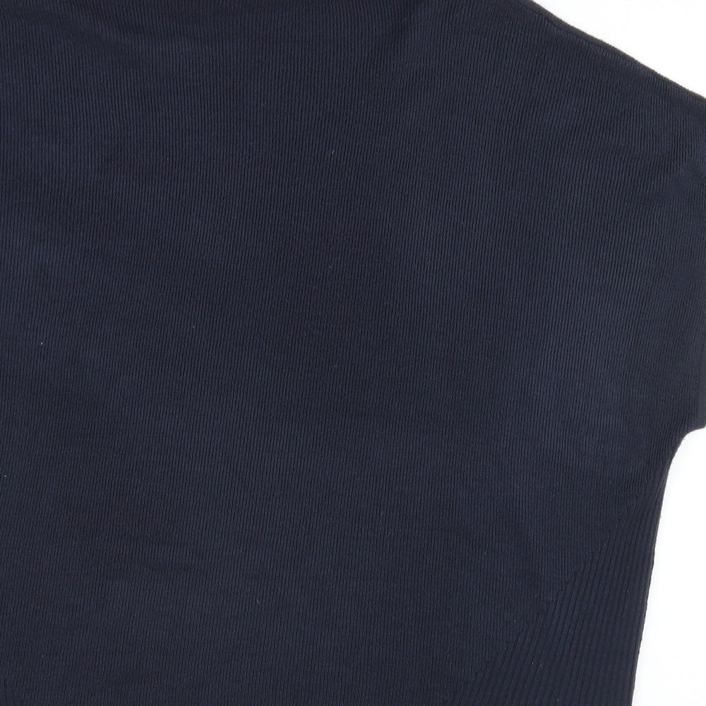 TU Womens Blue Roll Neck Acrylic Pullover Jumper Size 10