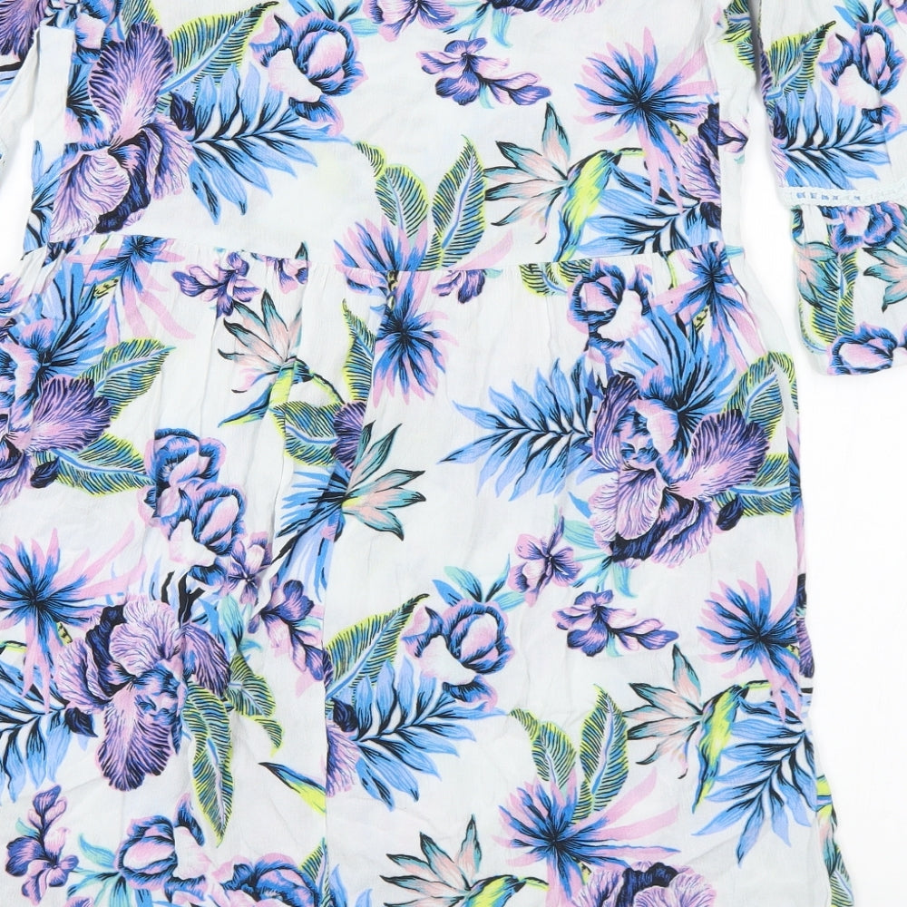 Womens UK Size 6 F&F Multicoloured Basic Blouse