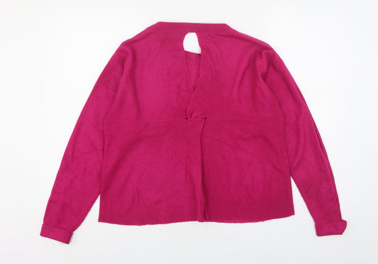Womens UK Size S Mango Pink Pullover Jumper