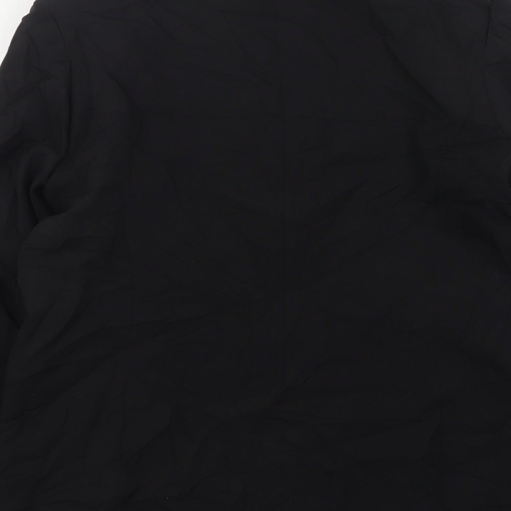 Classics Womens Black  Polyester Jacket Suit Jacket Size 16