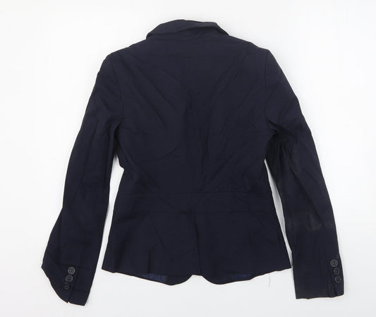 NEXT Womens Blue Polyester Jacket Suit Jacket Size 6