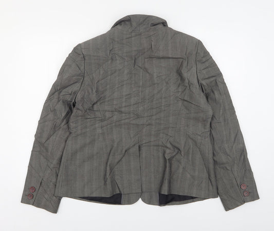 Dorothy Perkins Womens Grey Polyester Jacket Suit Jacket Size 18
