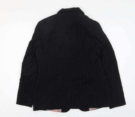 Womens UK Size 14 AMARANTO Regular Black Suit Jacket