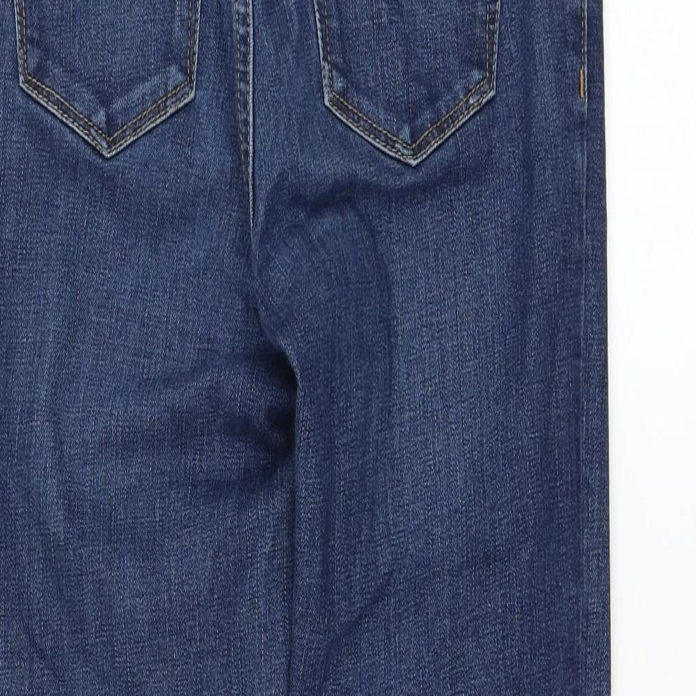 Topshop Womens Blue Cotton Skinny Jeans Size 25 in L32 in Regular Zip