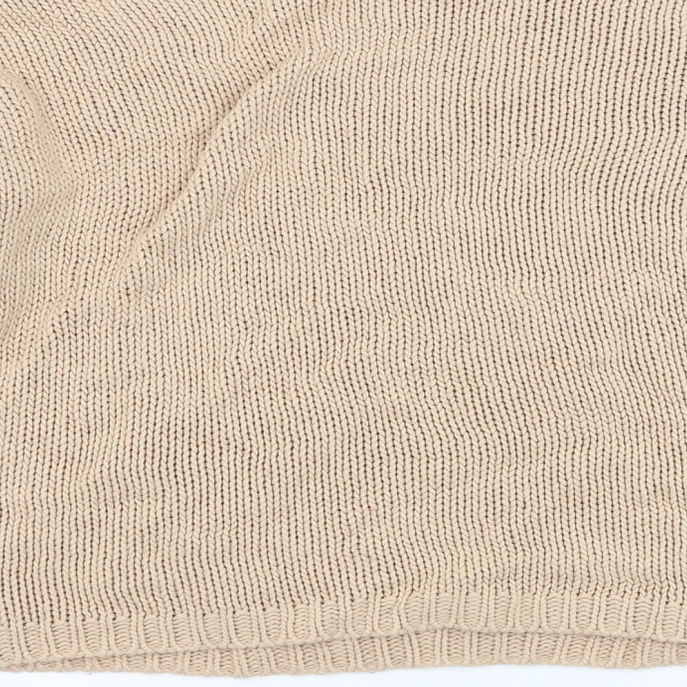 Primark Womens Beige Round Neck Acrylic Pullover Jumper Size 10