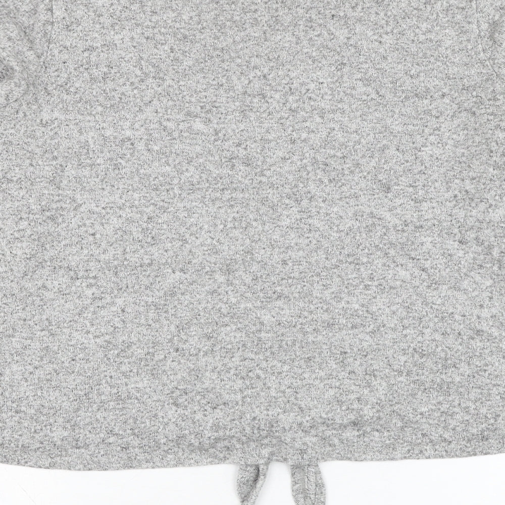 George Womens Grey Round Neck Viscose Pullover Jumper Size 14