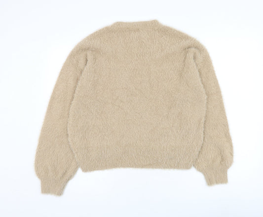 Womens UK Size S New Look Brown Pullover Jumper