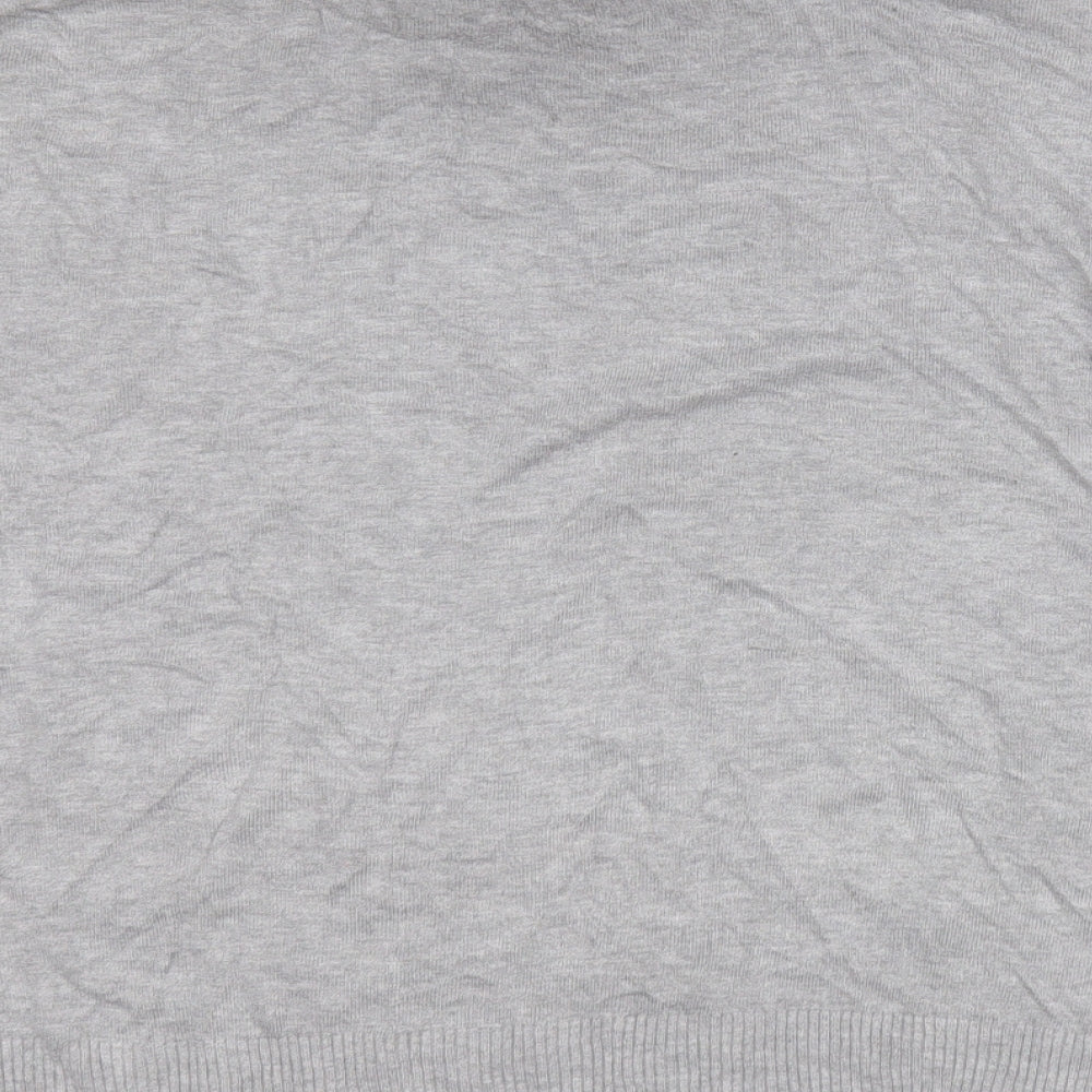 F&F Womens Grey Round Neck Viscose Pullover Jumper Size 18
