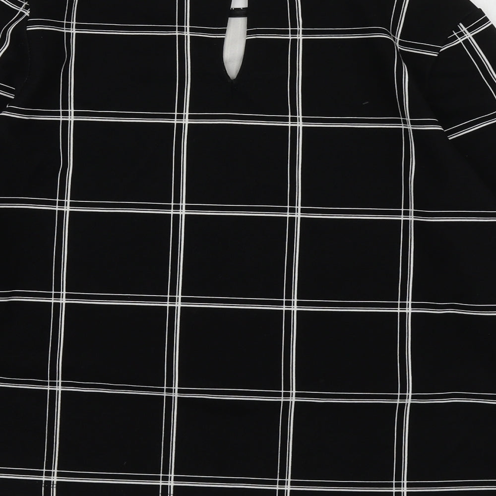 Womens UK Size M H&M Black Basic Blouse