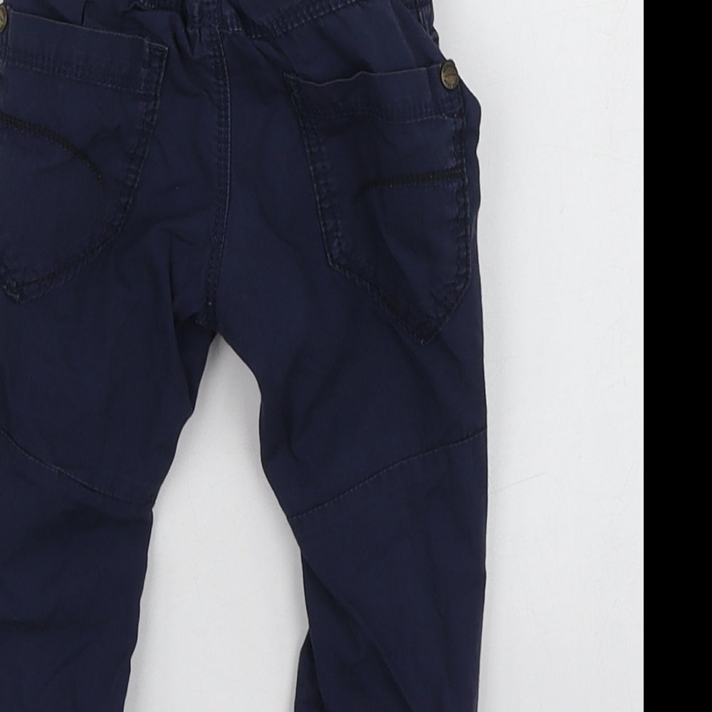 NEXT Blue Cotton Jogger Trousers Size 3-6 Months
