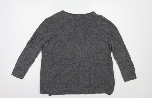 Womens UK Size L Made in Italy Grey Pullover Jumper