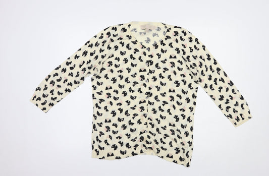 Womens UK Size L Fenn Wright Manson Ivory Cardigan Jumper