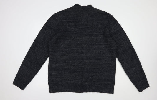 George Mens Blue Crew Neck Acrylic Pullover Jumper Size XL