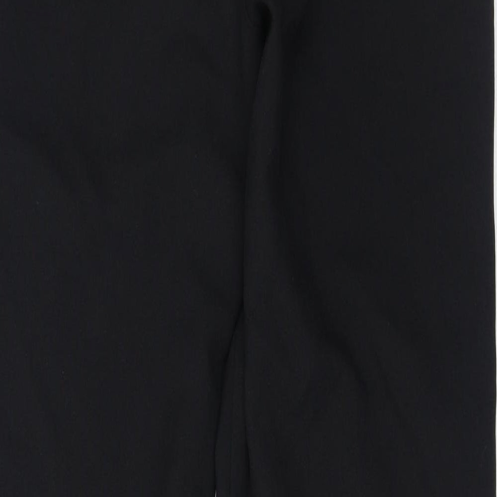 Womens UK Size 10 Papaya Regular Fit Black Trousers