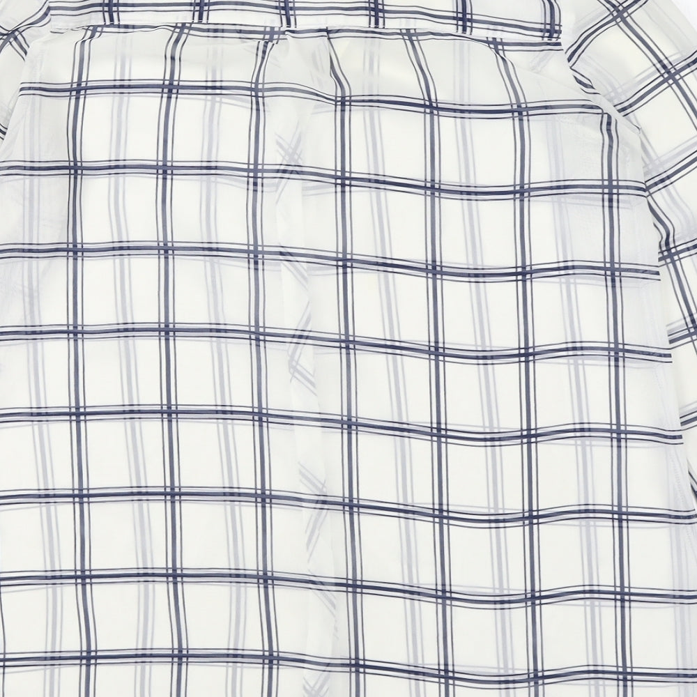 Womens UK Size 12 Dunnes Stores White Basic Button-Up