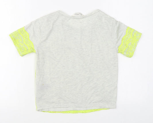 Womens UK Size 6 Miss Selfridge Grey Basic T-Shirt
