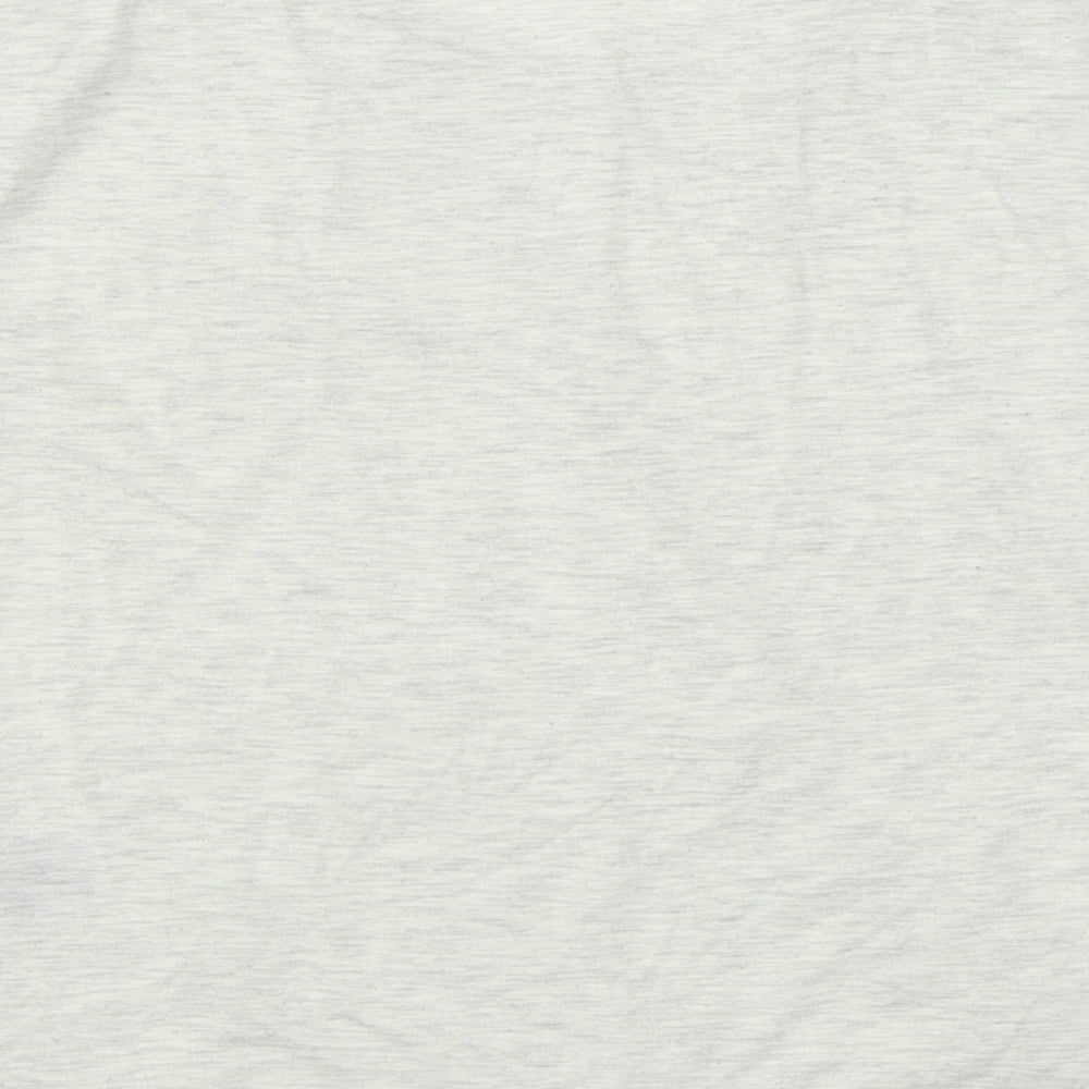 Miss Selfridge Womens Grey Polyester Basic T-Shirt Size 6 Boat Neck