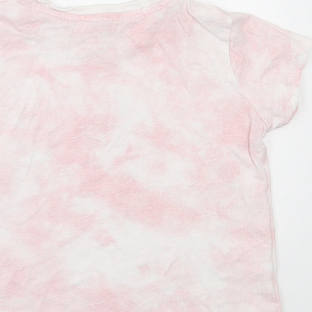 Primark Girls Pink Cotton Basic T-Shirt Size 3-4 Years Crew Neck Pullover