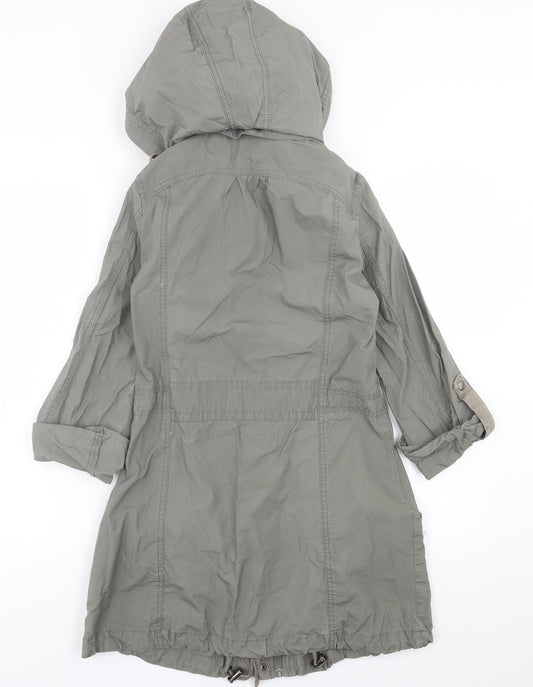 Denim & Co. Womens Green Jacket Size 8 Zip