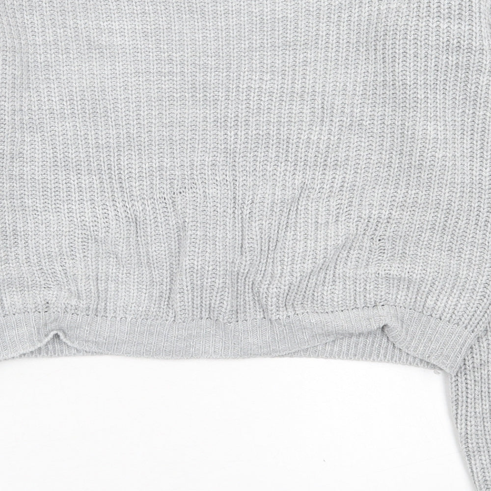Womens UK Size M PRETTYLITTLETHING Grey Pullover Jumper