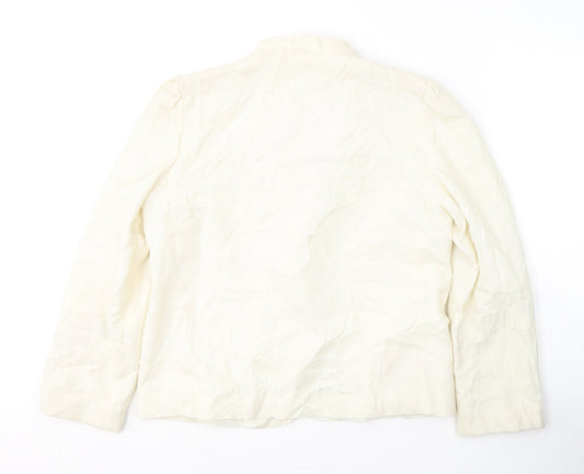 Littlewoods Womens Ivory Polyester Jacket Suit Jacket Size 16