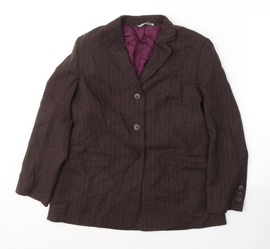 Womens UK Size 12 Marks and Spencer Regular Brown Suit Jacket