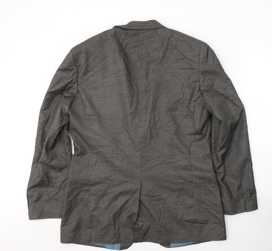 George Mens Grey Polyester Jacket Suit Jacket Size 42
