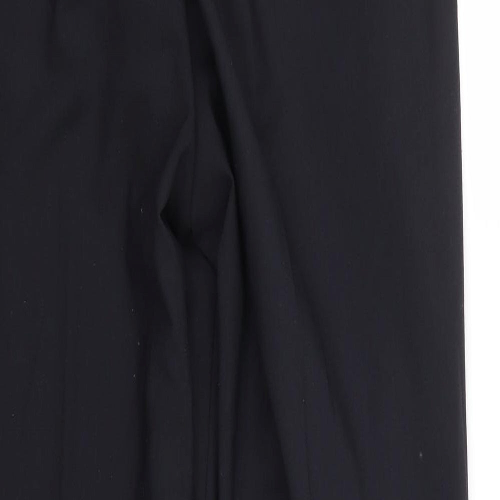 BHS Mens Blue Polyester Trousers Size 34 in L33 in Regular Zip