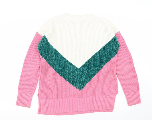 Womens UK Size M Noisy may Pink Pullover Jumper