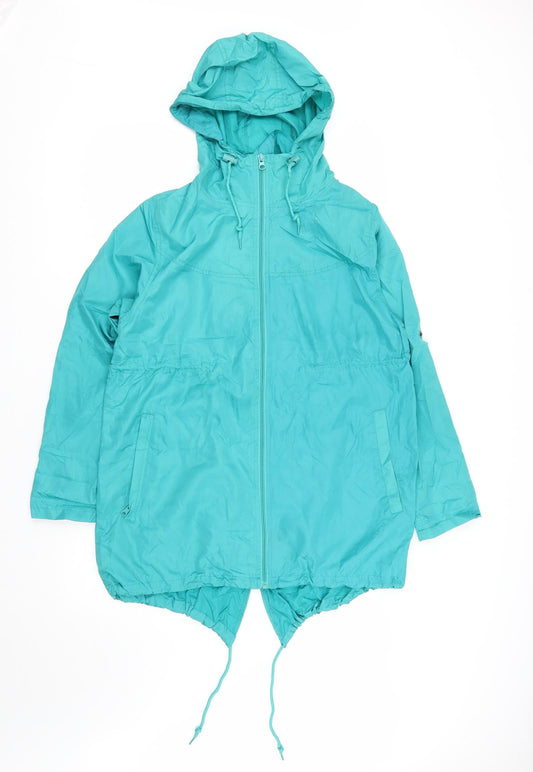 Womens UK Size S Denim & Co. Green Rain Coat
