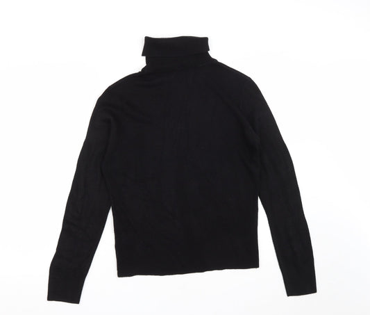 Key West Womens Black Roll Neck Acrylic Pullover Jumper Size M - Size 14-16