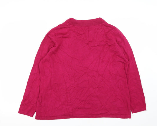Womens UK Size L Bonmarché Pink Pullover Jumper
