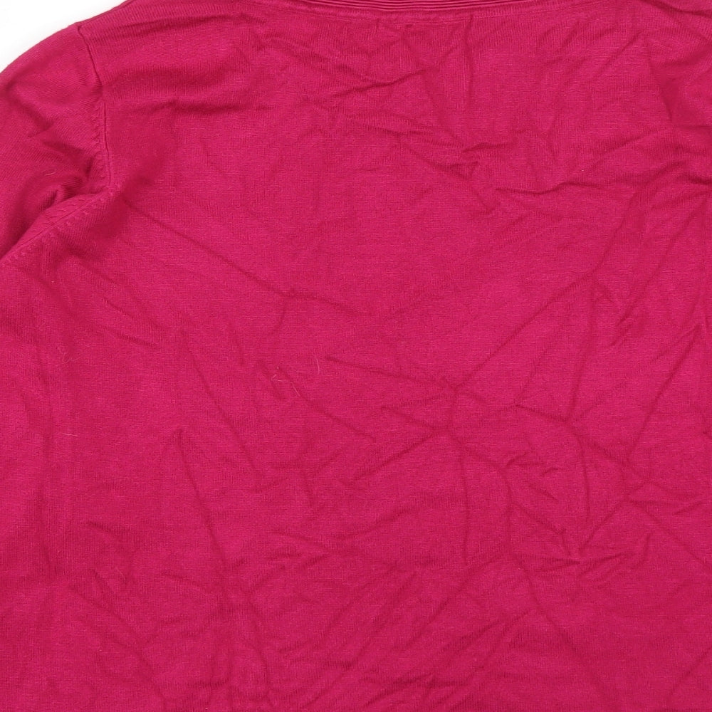 Womens UK Size L Bonmarché Pink Pullover Jumper