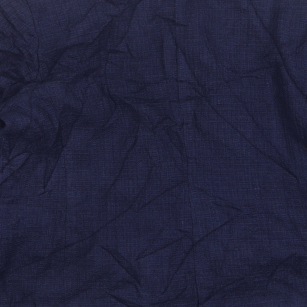 Classics Womens Blue  Cotton Jacket Suit Jacket Size 18